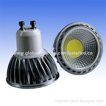 Dimmable 5W COB GU10 LED Bulbs, CRI>80, E14/E27/GU10/MR16 Base, 400-450lm, CE/RoHS, 2yrs Guarantee
